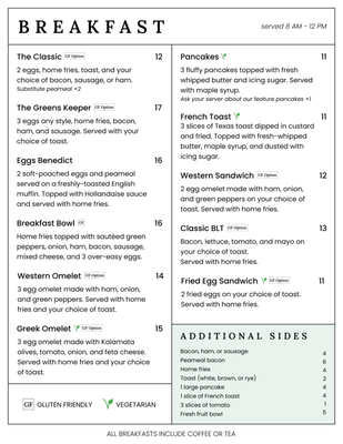Menu photo 5 The Greens Bistro Simcoe, ON