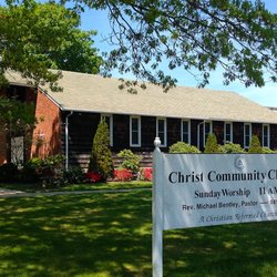 Christ Community Church of East Islip - Outside of church building at the corner of Montauk Highway and Harwood Ave., East Islip.