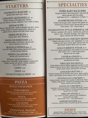 Menu photo 1 George's Henderson, NC Menu photo 1 George's Henderson, NC