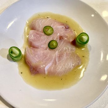 Holbox - ikejime yellowtail crudo - Latin American Near Me - Los Angeles, California Holbox - ikejime yellowtail crudo - Latin American Near Me - Los Angeles, California