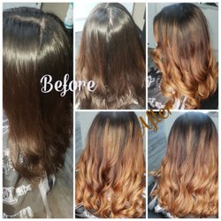Shear Radiance Hair Studio - Gorgeous caramel blonde balayage brightens without too much maintenance!
