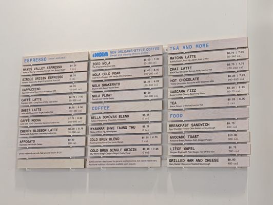 Menu photo 2 Blue Bottle Coffee - Bradbury Los Angeles, CA Menu photo 2 Blue Bottle Coffee - Bradbury Los Angeles, CA