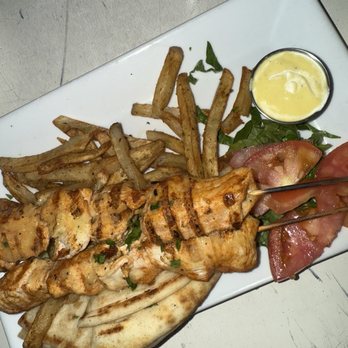 Meraki Greek Bistro - Chicken Souvlaki Platter - Greek Near Me - Miami, Florida Meraki Greek Bistro - Chicken Souvlaki Platter - Greek Near Me - Miami, Florida