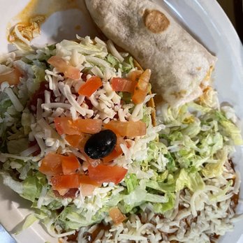 New Mecca Cafe - Burrito with taco and enchiladas sampler - Mexican Near Me - Pittsburg, California
