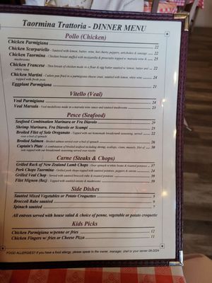 Menu photo 3 Taormina Trattoria Peekskill, NY Menu photo 3 Taormina Trattoria Peekskill, NY