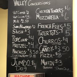 Concession menu