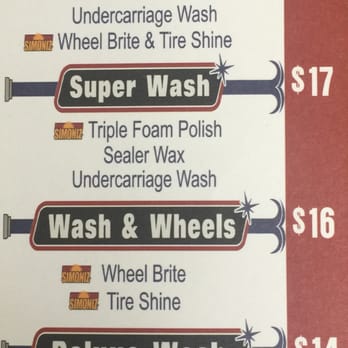 Drive Through Car Wash Menu Touchless Car Wash Is Also On Site Yelp