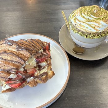 The Maison Skalli - Nutella & Strawberry croissant, signature latte - Breakfast & Brunch Near Me - Dublin, Ohio The Maison Skalli - Nutella & Strawberry croissant, signature latte - Breakfast & Brunch Near Me - Dublin, Ohio