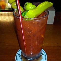 Munegin's On 13th - Yummy bloody Mary's  If you can't take the heat let the bartender know and she will make it milder.