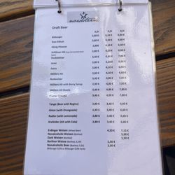 Nordstern - Beer menu