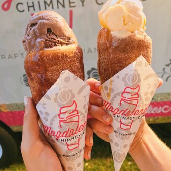 Magdalena's Chimney Cakes - two ice cream cones - Chimney Cakes Near Me Magdalena's Chimney Cakes - two ice cream cones - Chimney Cakes Near Me