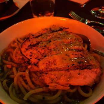 George’s Bistro & Bar - Bucatini pasta with grilled salmon - Pizza Near Me - Houston, Texas George’s Bistro & Bar - Bucatini pasta with grilled salmon - Pizza Near Me - Houston, Texas