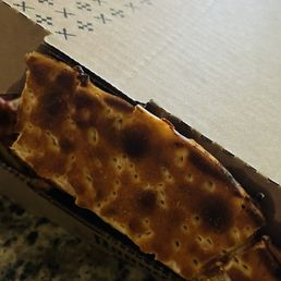 My pizza stuck to the outside of the box