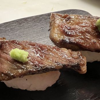 Uchiko Austin - Wagyu beef nigiri (omg it's perfect) - Sushi Bars Near Me - Austin, Texas Uchiko Austin - Wagyu beef nigiri (omg it's perfect) - Sushi Bars Near Me - Austin, Texas