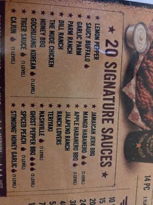 Menu photo 1 Krazy Wingz Van Buren, AR