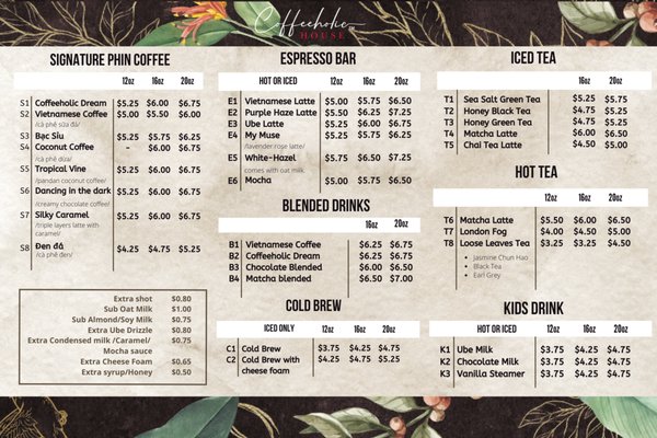 Menu photo 8 Coffeeholic House Seattle, WA Menu photo 8 Coffeeholic House Seattle, WA