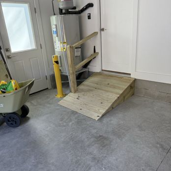 K Custom Trim - Don't like the single step?
Get a safety ramp with hand rail! - General Contractors Near Me - Wilmington, North Carolina K Custom Trim - Don't like the single step?
Get a safety ramp with hand rail! - General Contractors Near Me - Wilmington, North Carolina