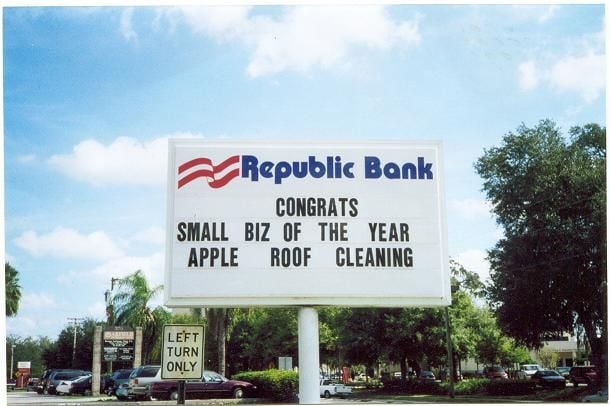 Slide of Apple Roof Cleaning