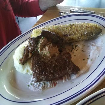 Kindred Fare - Riby steak special. With seasoned corn on the cob, horseradish and seasoned mash potatoes. - New American Near Me - Geneva, New York