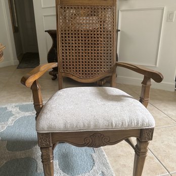 Fine Art Upholstery - One of 6 dining room chairs - Furniture Reupholstery Near Me - Palm Bay, Florida Fine Art Upholstery - One of 6 dining room chairs - Furniture Reupholstery Near Me - Palm Bay, Florida