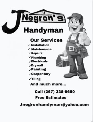 J Negron’s Handyman Logo