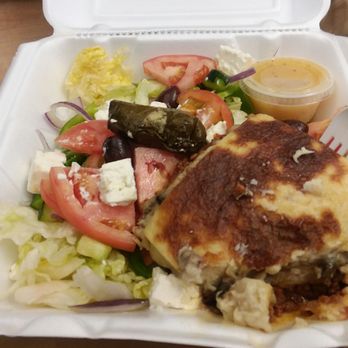 Wahi Diner - Moussaka with Greek salad - American Near Me - New York, New York