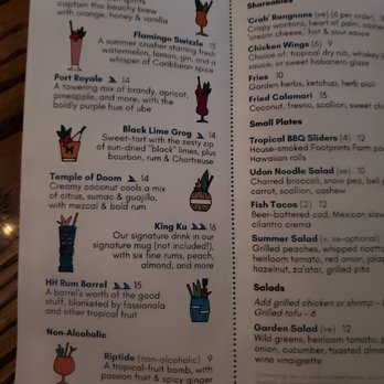 Hidden Harbor - menu - Cocktail Bars Near Me - Pittsburgh, Pennsylvania