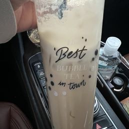 Carmel pudding boba milk tea