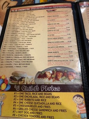 Menu photo 2 Vallarta's Mexican Resturant Lutz, FL Menu photo 2 Vallarta's Mexican Resturant Lutz, FL
