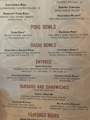 Menu photo 7 Kona Cafe Lake Buena Vista, FL