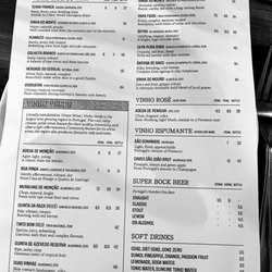 Casa do Frango - Drinks menu