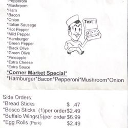 Corner Market - Updated Menu