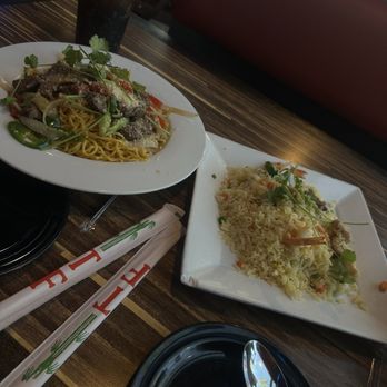 T-Pho Noodle and Grill - Garlic noodles with beef and fried rice with chicken shrimp and chicken - Vietnamese Near Me - Fontana, California T-Pho Noodle and Grill - Garlic noodles with beef and fried rice with chicken shrimp and chicken - Vietnamese Near Me - Fontana, California