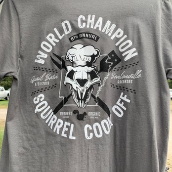 World Champion Squirrel Cook Off - Sweet shirt! - Festivals Near Me - Bentonville, Arkansas