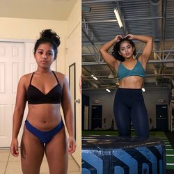 Physique Nutrition Coaching - Athlete Su with her 8-week transformation prepping for her photoshoots