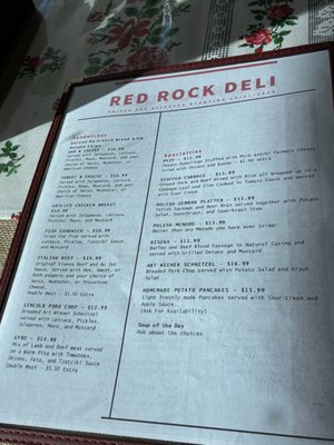 Menu photo 6 Red Rock Deli Albuquerque, NM