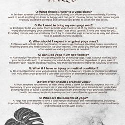 Wellness Reset - Yoga FAQ's