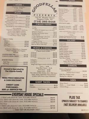 Menu photo 1 Goodfellas Pizzeria Niagara Falls, NY