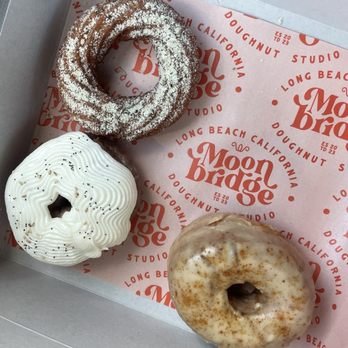 Moonbridge Doughnut Studio - cacio e pepe crueller, everything bagel, campfire pancake - Donuts Near Me - Long Beach, California Moonbridge Doughnut Studio - cacio e pepe crueller, everything bagel, campfire pancake - Donuts Near Me - Long Beach, California