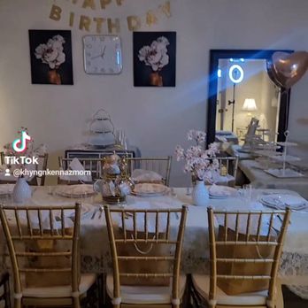 Kelly Rentals - 8 ft table gold Chavari chairs - Party Equipment Rentals Near Me - Irving, Texas Kelly Rentals - 8 ft table gold Chavari chairs - Party Equipment Rentals Near Me - Irving, Texas