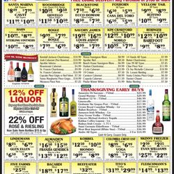 Mar-Kay's Liquor - Circular in question. Center of page 27 listed wines and their prices. Does not say cash only but store insisted it is.