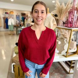 Whimsy Whoo Boutique - Burgundy tops for women, burgundy top outfit, burgundy tops for ladies, burgundy top long sleeve, burgundy top near me, fall tops for women,