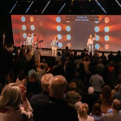 Generations Church - Large crowd during worship service at Generations Church in Southport, NC.