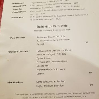 Sushi Hiro - Main dinner menu, pg. 4 - Japanese Near Me - Las Vegas, Nevada Sushi Hiro - Main dinner menu, pg. 4 - Japanese Near Me - Las Vegas, Nevada