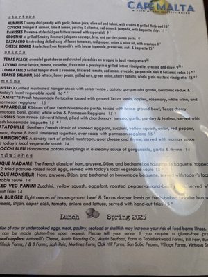 Menu photo 1 Cafe Malta Austin, TX