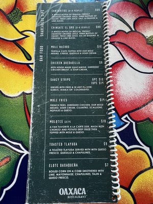 Menu photo 1 Oaxaca Restaurant Fresno, CA