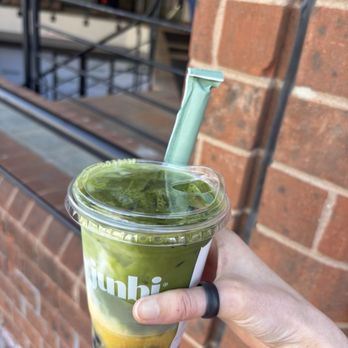 Junbi - Cold Mango Matcha Latte w/Boba - Coffee & Tea Near Me - Princeton, New Jersey