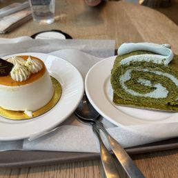 Tropical Coconut Mousse Cake and Matcha Butterfly Pea Swirl Cake
