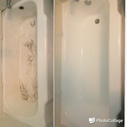 Gateway Porcelain Refinishing - This is the before & after of bathtub we refinished June 15