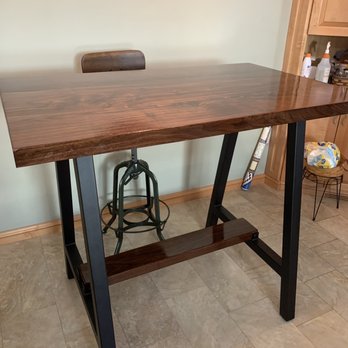 Exotic Lumber - Slab walnut table mounted on powder coated custom welded legs. - Building Supplies Near Me - Annapolis, Maryland